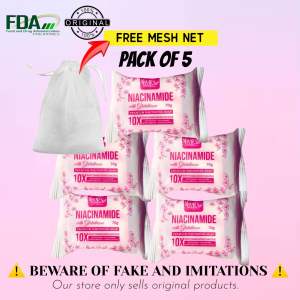 BUY 5 TAKE 5 ORIGINAL BMRS NIACINAMIDE SOAP 10X PREMIUM WHITENING SOAP WITH GLUTATHIONE