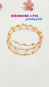 Gelang xuping gelang dewasakeroncong polos isi 7 lapis emas GL 080