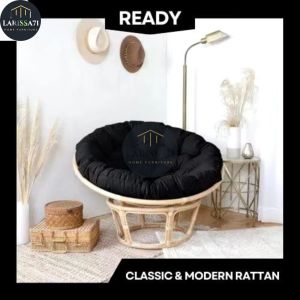 Papasan Chair / Kursi Rotan Bulat / Kursi Santai Rotan