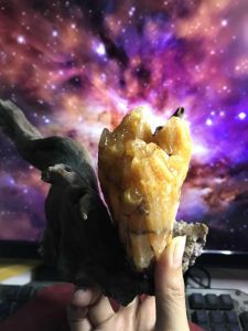 Ổ Đá thạch Anh trắng tán sắc pha lê tự nhiên trong suốt vàng Citrine thanh tẩy thiền định tarot cực mạnh Clear Quartz Natural 235v