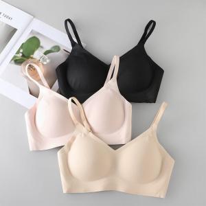 Silk Seamless Soft Support Bra Gathered Wireless Underwear Prevents Side Breast Collection Simple Smooth Mulberry Silk Bra