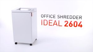 IDEAL 2604 C Cross Cut 4 x 40mm Heavy Duty Non-Stop Paper Shredder - 27 sheets 125 liters P-4 (4 x 40mm) ( 2604C Mesin Penghancur Kertas Mesin Perincih
