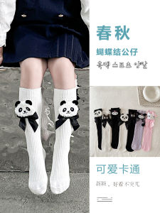 Clow M Socks Girls Stockings Spring & Fall Thin Pure Cotton Kids Panda Tube Socks Girls Cotton Socks Bows