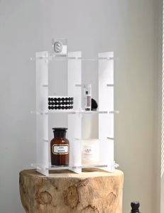 ~SG Stock~ Acrylic Shelf Perfume Storage Rack Desk Organizer Rack Desktop Rack Makeup Storage Rack Cosmetics Storage Rack Aromatherapy Storage Rack Skincare Storage Rack Perfumes Holder Displays Rack Cup Storage Rack