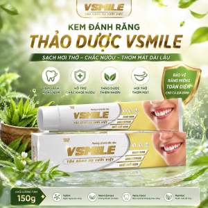 Kem Đánh Răng Vsmile Vị Cafe Thảo Dược Thơm Miệng Giảm Hôi Miệng Sạch Mảng Bám 150g