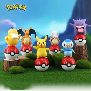 Authentic Pokémon Poké Ball Fire CHARIZARD Doll Pikachu GENGAR PIPLUP Cubone Handmade Ornament Childrens Gift Christmas Gift