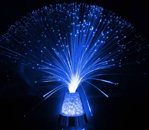 Fibre Optic LED UFO Lamp – Colorful Night Light Fountain for Relaxation Kids & Ambient Home Lighting