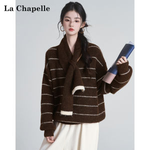La Chapelle | V-neck Stripe Soft Knitwear