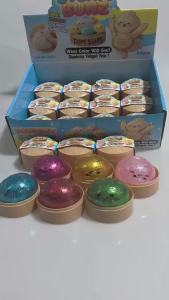 Hot Mini Glitter Dumpling Pressure Ball Sensory Squeeze Toy Realistic Steamer Bun Stress Reliever Soft Pinch Decompression Gifts