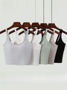 Miiow | New 2025 Womens Sleeveless Tank Top Strap Vest With Chest Pad No Bra Needed Inner And Outer Wear Base Shirt MiiOW Cat Person