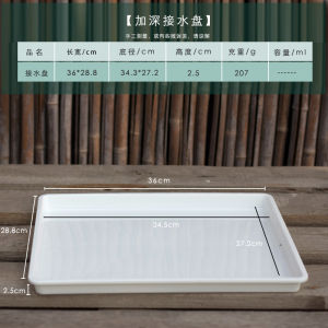 Rectangular Tray Potted Plant Water Catching Tray Seedling Cultivation Flower Pot Immersion Operation Bonsai Floral Rectangular Tray