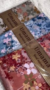 Jilbab Segiempat UMAMA Voal Motif Floral Elegan