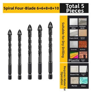 MEISITEKEKE | High Hardness Multi-Purpose Drill Bit 4-Blades Tile Glass Concrete