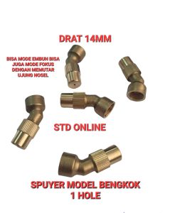 spuyer misting kuningan embun model bengkok 1 hole Nosel spuyer bengkok