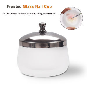 1pcs Nail Crystal Glass Dappen Dish Acrylic Powder Liquid Holder Container Round Shape Nail Lid Cup Bowl Manicure Accessories
