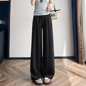 La Chapelle | White Silk Broad Legged Trousers