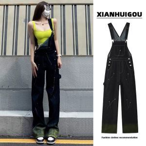 Phong Cách Cổ Điển Mỹ Denim Tổng Cộng Quần Dành Cho Nữ Có Sơn Xẻ Tà Thiết Kế Cao Vòng Eo Nút Bay Độ Dày Thông Thường Cho Mùa Xuân