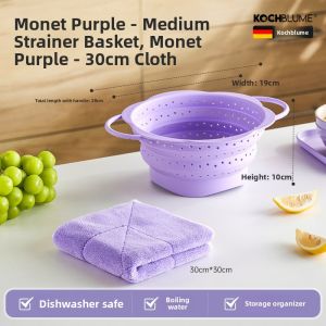 kochblume | Folding Water Drain Basket Kitchen Storage Rack Heat Resistant