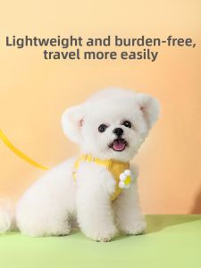 hipidog | Flower Pattern Small Dog Escape-proof Anti-burst Walking Leash and Harness