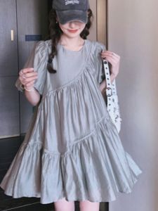 Plus Size Ladies Plus Size Slim Looking French Minority Short Sleeve Dress Female 150.00kg Summer Loose Trendy Sense of Design Girls Dress 2