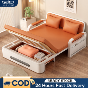 GOLD Folding Dual-use Sofa Bed Living Room Folding Bed Small Apartment Balcony Multi-functional Telescopic All-in-one Dual