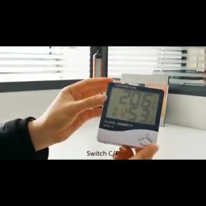 HTC-1 HTC-2 Thermometer Hygrometer Digital Higrometer Termometer Ruangan Clock Temperature Humidity