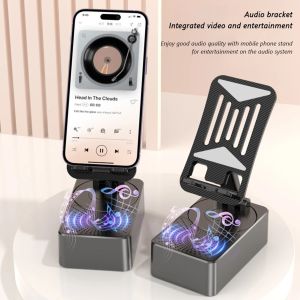 Giá đỡ điện thoại di động với loa tương thích Bluetooth di động có thể điều chỉnh chân đế sạc Để Bàn Gấp Máy tính để bàn trực tiếp tay cầm điện thoại chống trượt