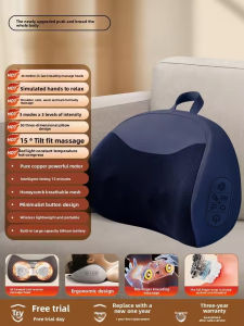 Electric Cervical Massage Bed Pillow Shiatsu Neck Shoulder Relaxation 3D Deep Tissue Kneading Waist Legs Ideal For Home Office