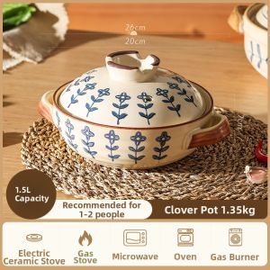 CAROTE | Stovetop Safe High-Temperature Resistant Non-Crackable Clay Pot
