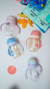 [Tặng ống hút thay thế] Bình nước chống sặc cho bé 240ml bằng nhựa Tritan và PPSU | KUB