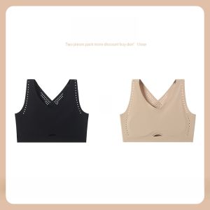 miiow | Adjustable Sports Bra For Teenage Girls Anti Shock Development Stage Nylon Thin Cup Vest Style Underwear Fixed Strap School Uniform