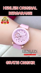 HENLEIN Jam Tangan Wanita Original Bergaransi Gaya Kasual Analog Tali Silikon HW-6001 Soft Pink