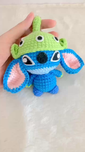 Móc khoá len nhân vật Stitch và Angel Handmade - có sẵn hàng