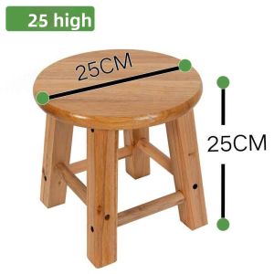 FEIZHUXIANSEN | Round Wooden Dining Stool For Adults