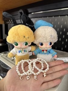 26 Letters Pearl Enamel Dimoo Doll Clothes Necklace BJD Doll Outfit 10cm Accessory Universal Props Cute Style Fabric Material