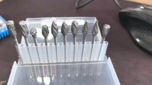 Tungsten Carbide Drill Bit burr set Rotary File 3mm cnc end mills steel burs engraving grinding blade chamfering metal cutter