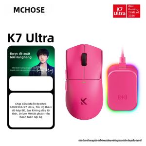 MCHOSE | Chuột Chơi Game Không Dây MCHOSE K7 V2 Ultra+ Tốc Độ Phản Hồi 8K Ba Chế Độ 50000DPI RGB Thiết Kế Bắc Âu 54L Với Đế Sạc Từ Tính Dành Cho Game Thủ PC