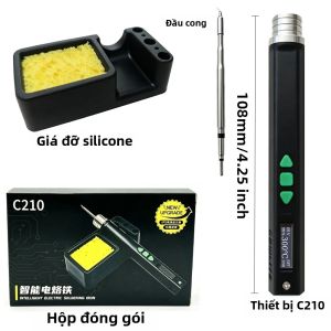 Trạm Hàn Thông Minh 70W Với Bộ Phận C210 - Bộ Dụng Cụ Gia Nhiệt Nhanh Điều Chỉnh Nhiệt Độ Không Đổi Dành Cho Mỏ Hàn Điện