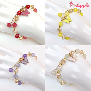 สร้อยข้อมือ คริสตัล เสน่ห์สัน สำหรับผู้หญิงสาว โบฮีเมียน ผีเสื้อจี้ น้องสาว แฟน เรียน สร้อยข้อมือ พรรคเครื่องประดับของขวัญ Pinapple
