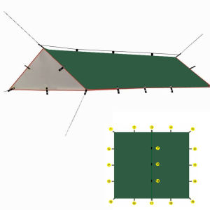 19 Hanging: Pure green olive green green waterproof canopy suitable for installation and multifunctional outdoor camping and