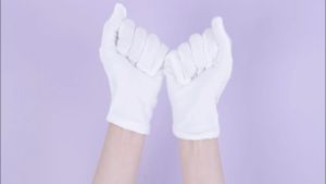 12 Pairs Inspection White Cotton Gloves Work High Stretch Gloves for Coin Jewelry Silver Cotton