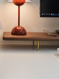 Black Walnut Solid Wood Monitor Elevated Rack Desktop Computer Screen Shelf Cherrywood Desktop Station Matching