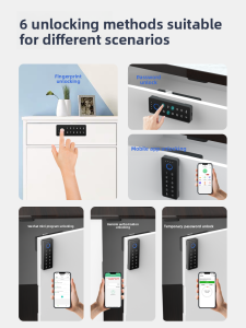 eLinkSmart | Smart No-Drill Cabinet Lock with Fingerprint and Password Protection