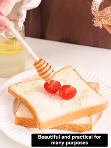 50/100 Pack Of Mini 3 Inch Wood Honey Dipper Sticks spoon Individually Wrapped Server For Honey Jar Dispense Drizzle Honey