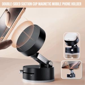 Double-Sided Suction Cup Magnetic Mobile Phone Holder Multi-Functional Powerful Vacuum Adsorption Car Phone Holder Lazy Car Suction Cup Holder