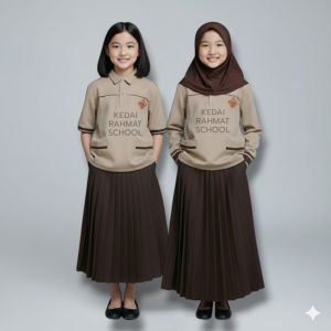 Setelan Seragam Pramuka Nasional SD MI Siaga Perempuan Baju Rok Rempel Bahan Rapilo Merk Martin