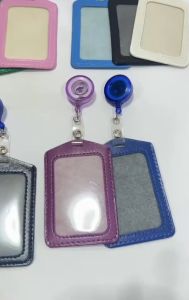 ซองหนังใส่บัตรPU พร้อมตลับสายยืดyoyoคล้องบัตร ราคาถูกคุ้มการใช้งาน (แพ็ค1ชิ้น)