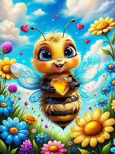 Evershine | Bộ Tranh Kim Cương EverShine Bee Sunflower 2024 Bộ Sưu Tập Đầy Đủ Dán Toàn Bộ Tranh Thêu Hoạt Hình Thủ Công Quà Tặng Kèm Nhíp Khay Và Bút.