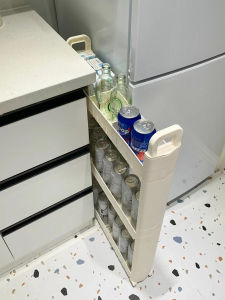 Gap Storage Cabinet Extremely Narrow Pull Cabinet Gap Side Seam Refrigerator Side Storage Floor Multilayer Storage Kitchen Storage Rack