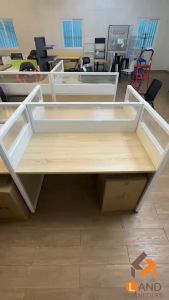 ชุดโต๊ะทำงานกลุ่ม 1-6 ที่นั่ง สีเมเปิ้ล ราคานี่ไม่รวมติดตั้งไม้ปาติเกิลเคลือบเมลามีนหนา ทนทาน กันน้ำได้ สวยสไตล์โมเดิร์น